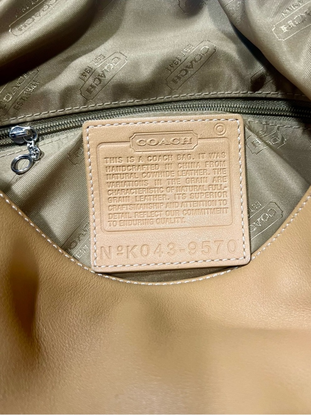 Vintage Coach no. 9570 Hampton Flap Leather Shoulder Bag - Picture 6 of 6